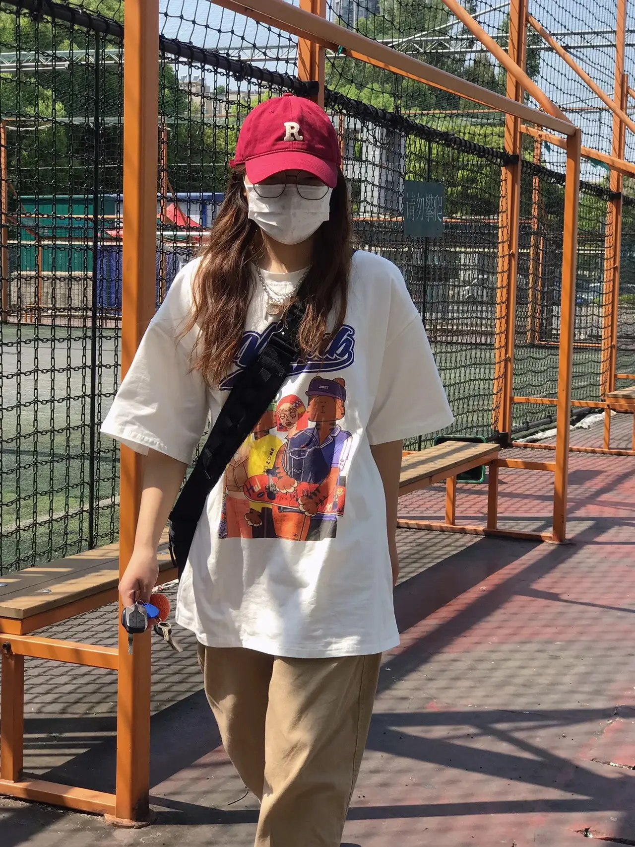 Women American Style Retro Print T-Shirt Loose Oversize Summer — feature 6