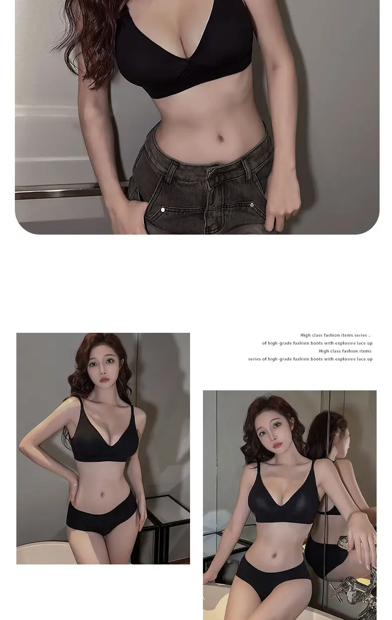 Expanded Seamless Intimates for Women with Small Breasts, Push-Up, Large U-Shaped Cross-Over Back-Beautiful Summer Thin Invisible Backless Bra — feature 22