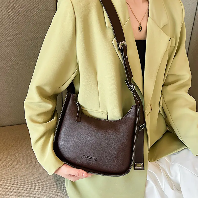 Black Retro Underarm Bag for Women 2026