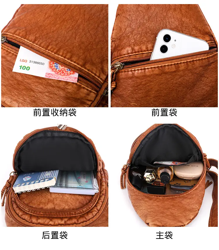 Blue Quilted Women's Chest Bag 2023 New Korean Style — feature 11