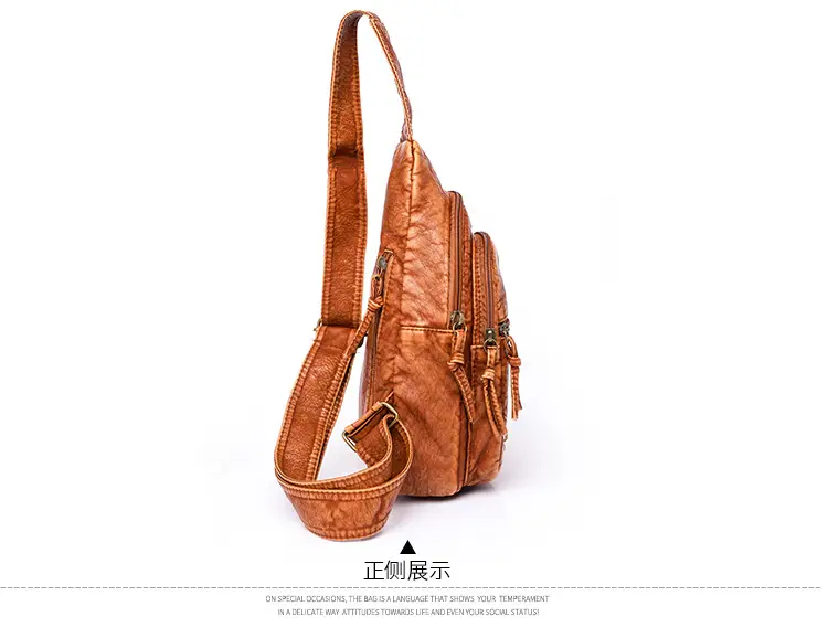 Blue Quilted Women's Chest Bag 2023 New Korean Style — feature 24