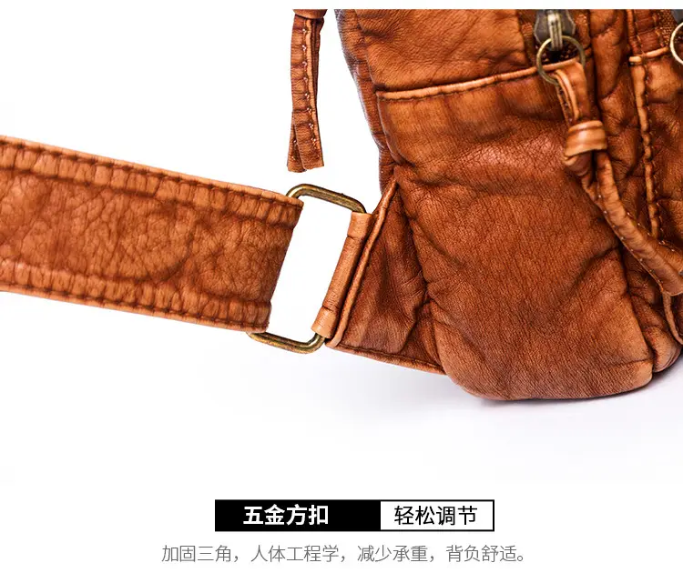 Blue Quilted Women's Chest Bag 2023 New Korean Style — feature 32