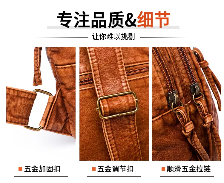 Blue Quilted Women's Chest Bag 2023 New Korean Style — feature 7
