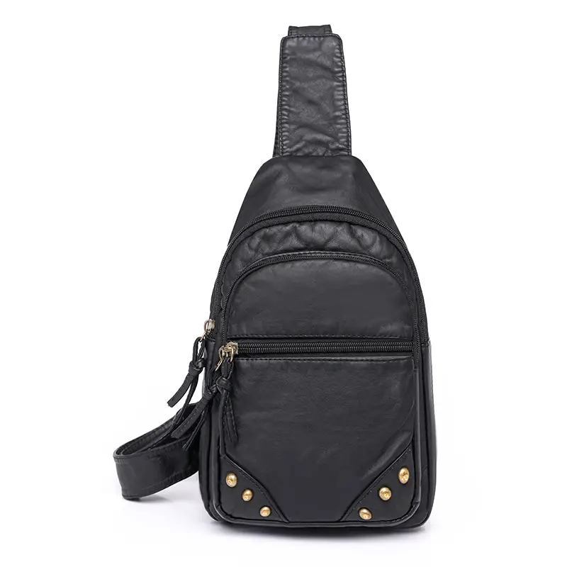 Blue Quilted Women's Chest Bag 2023 New Korean Style - Image 3