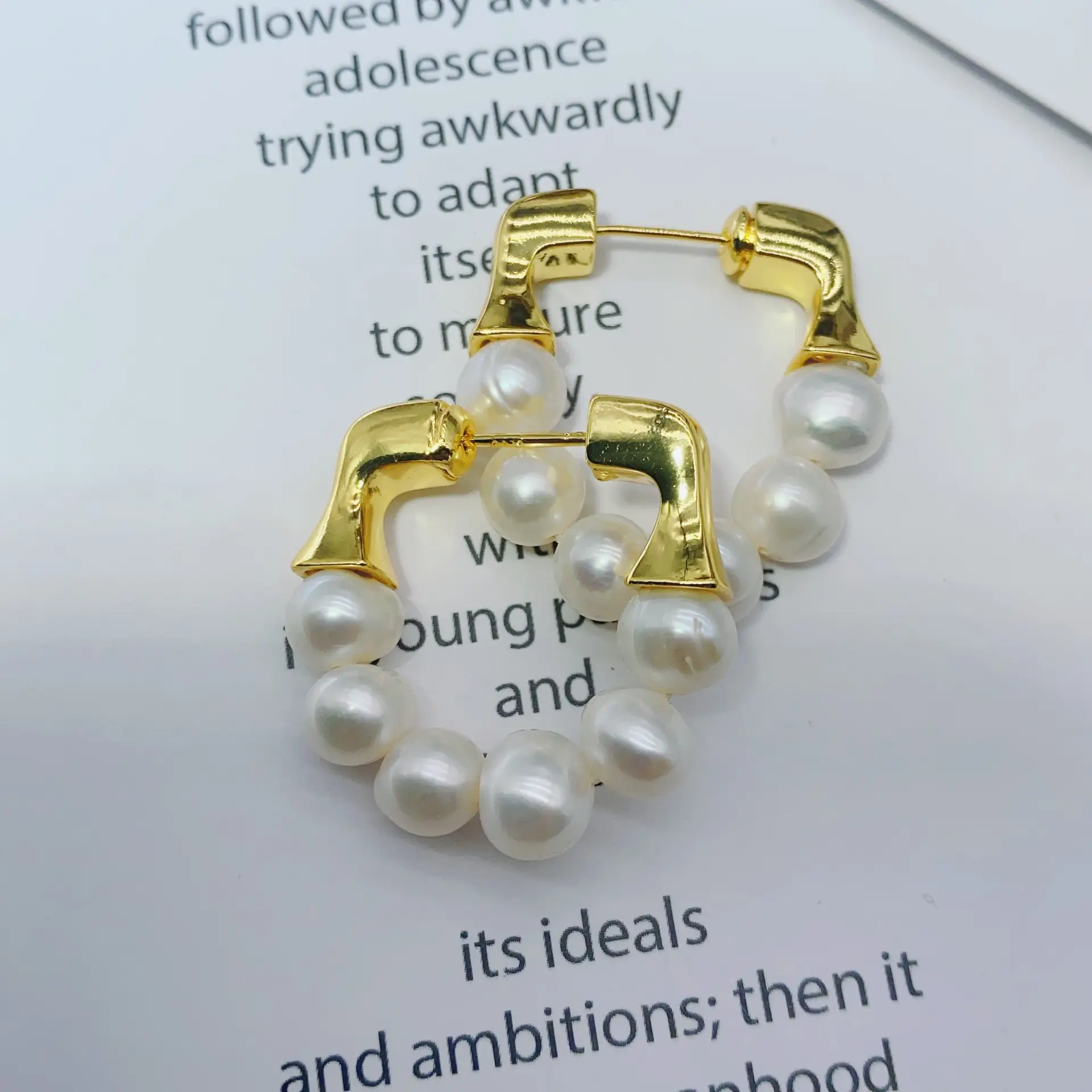 Freshwater Pearl Grape String Earrings 925 Silver — feature 17