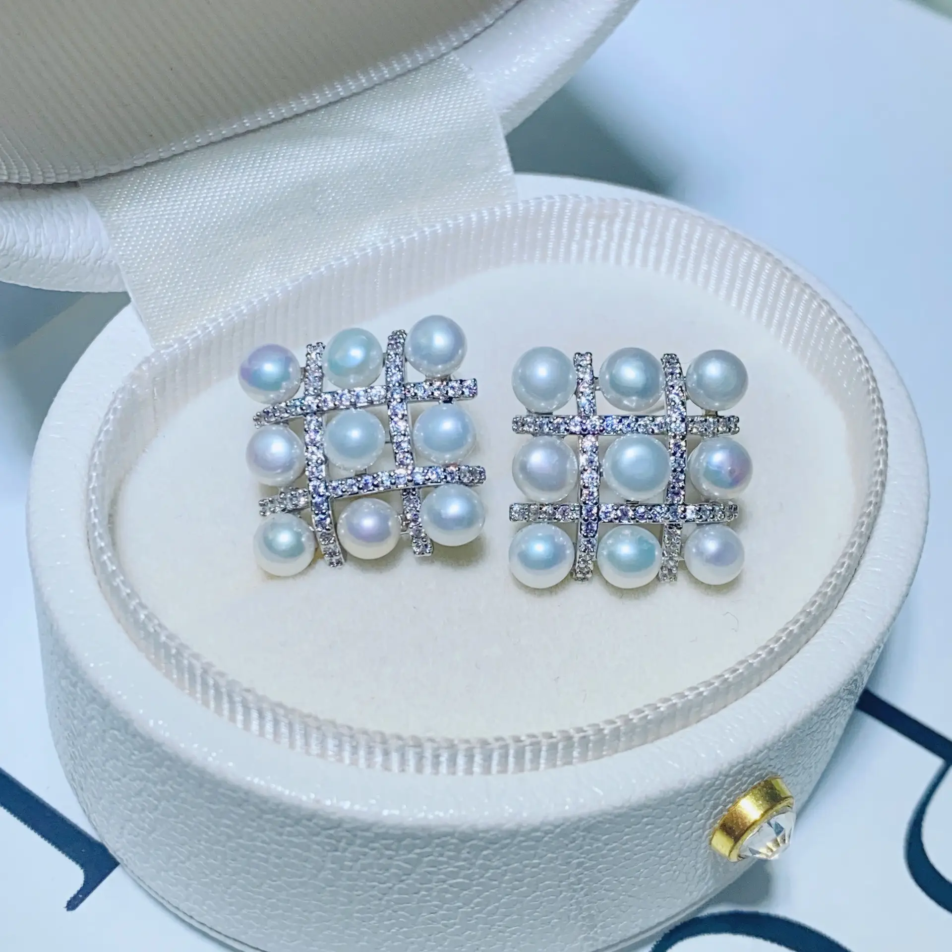 Freshwater Pearl Grape String Earrings 925 Silver — feature 19