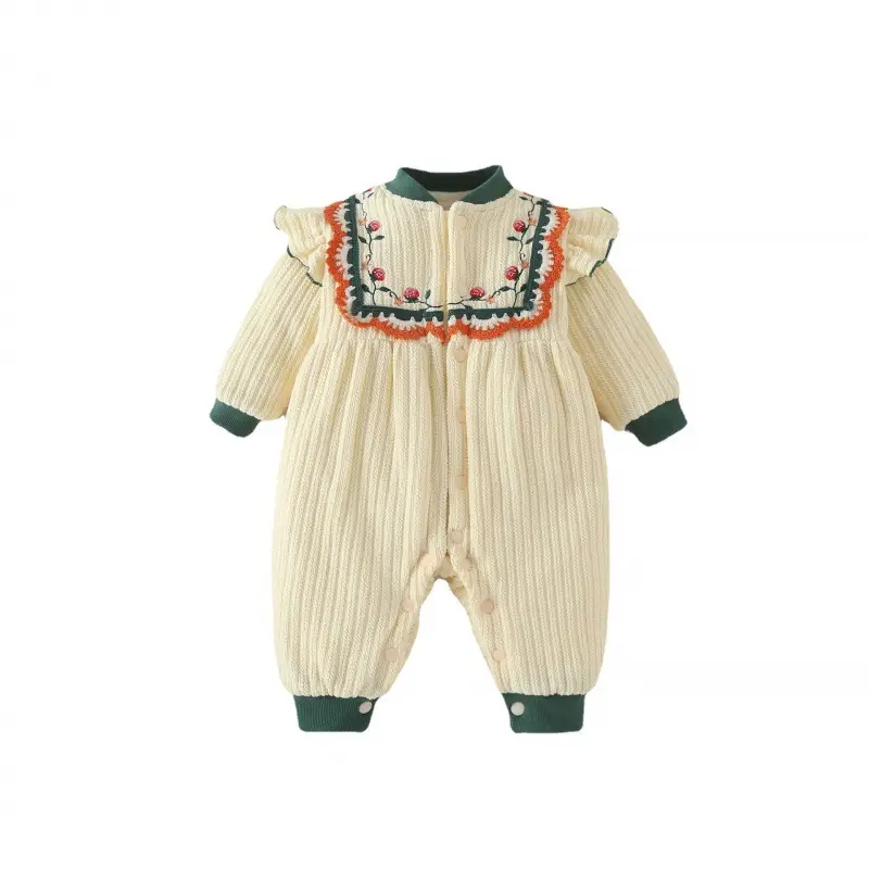 Baby Lace Collar Jumpsuit Cotton Long Sleeve - Image 5