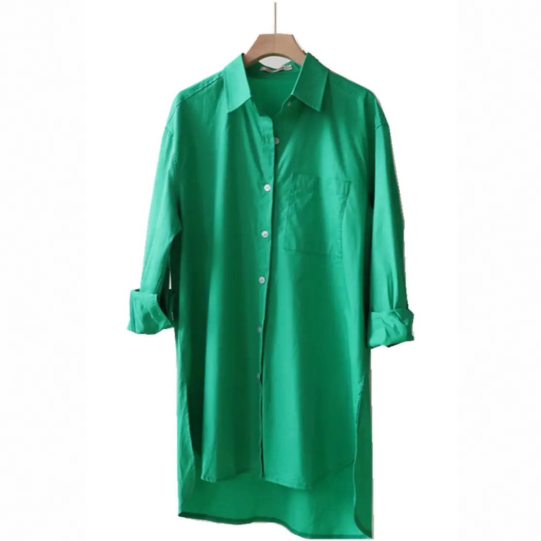 Pink Long Sleeve Women's Blouse Dress - Image 7
