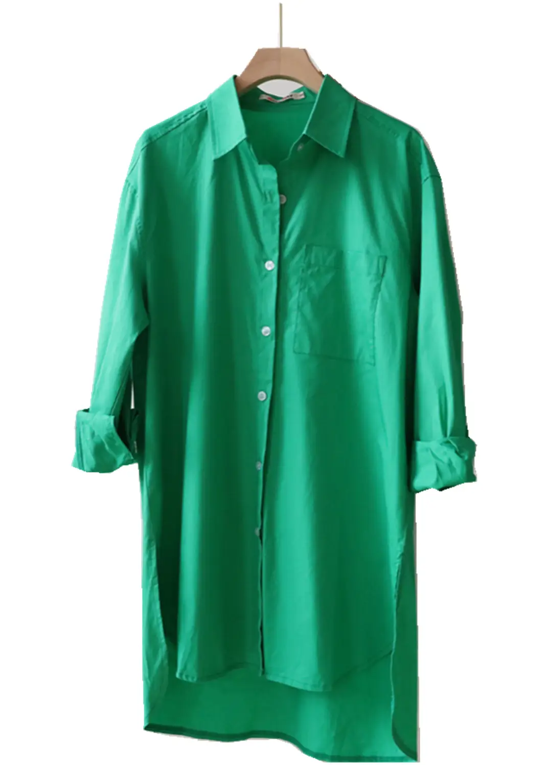 Pink Long Sleeve Women's Blouse Dress - Image 3