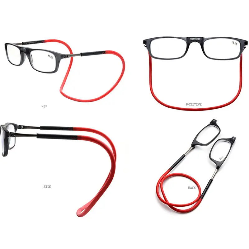 TR90 new folding neck reading glasses HD resin fashion magic magnet reading glasses men and women — feature 3
