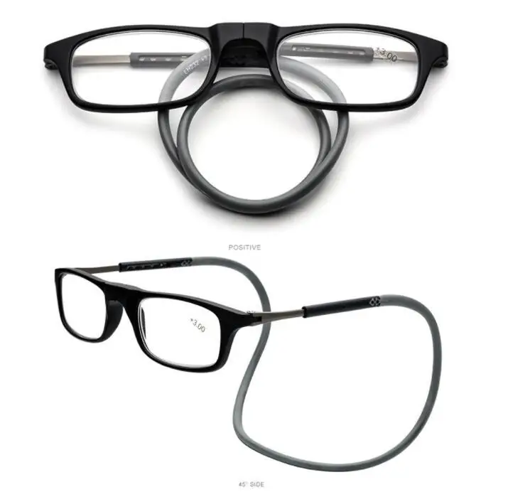 TR90 new folding neck reading glasses HD resin fashion magic magnet reading glasses men and women — feature 4