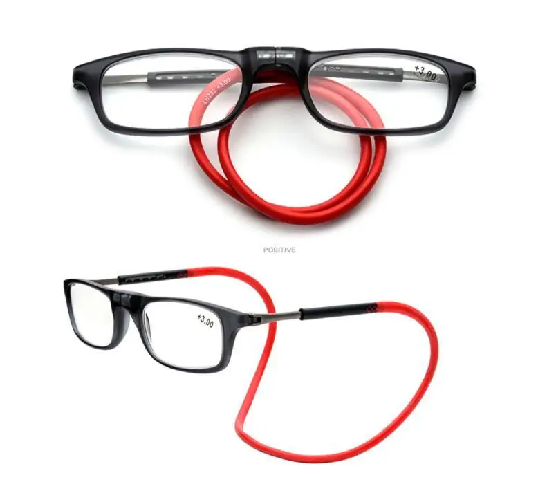 TR90 new folding neck reading glasses HD resin fashion magic magnet reading glasses men and women — feature 5