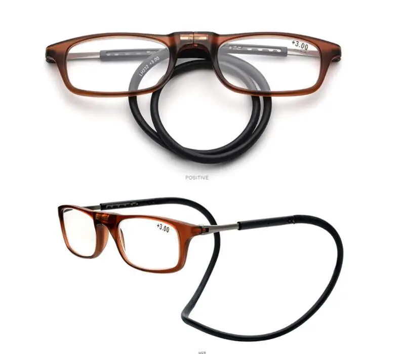 TR90 new folding neck reading glasses HD resin fashion magic magnet reading glasses men and women - Image 3