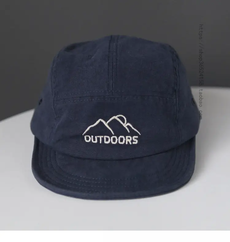 Japanese Style Blue Embroidered Baseball Cap for Men — feature 1