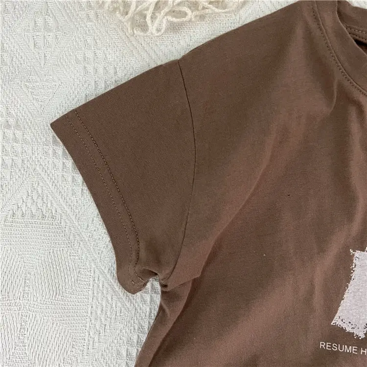 New Summer Kids T-shirt Short Sleeve Korean Style Base Shirt — feature 15