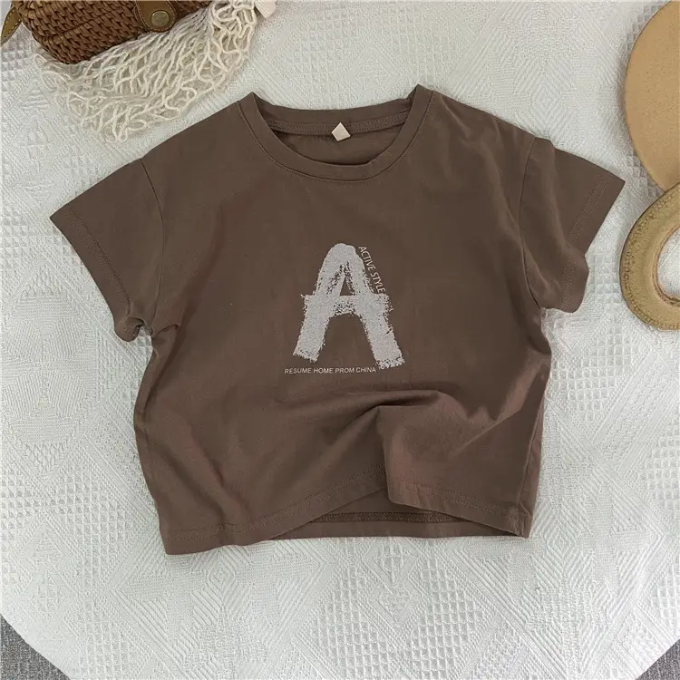 New Summer Kids T-shirt Short Sleeve Korean Style Base Shirt - Image 2