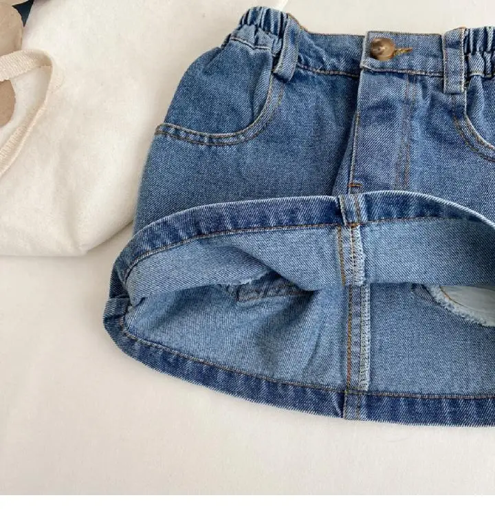 Girls Denim Shorts Short Skirt Baby Western Style — feature 10