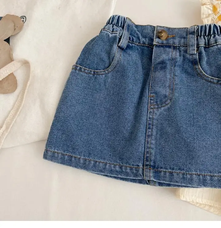 Girls Denim Shorts Short Skirt Baby Western Style — feature 13