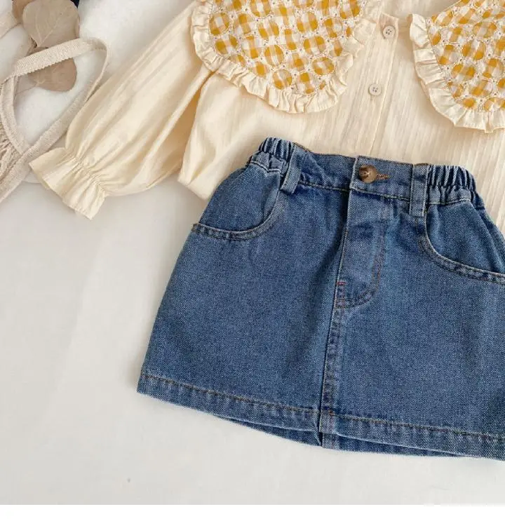 Girls Denim Shorts Short Skirt Baby Western Style — feature 15