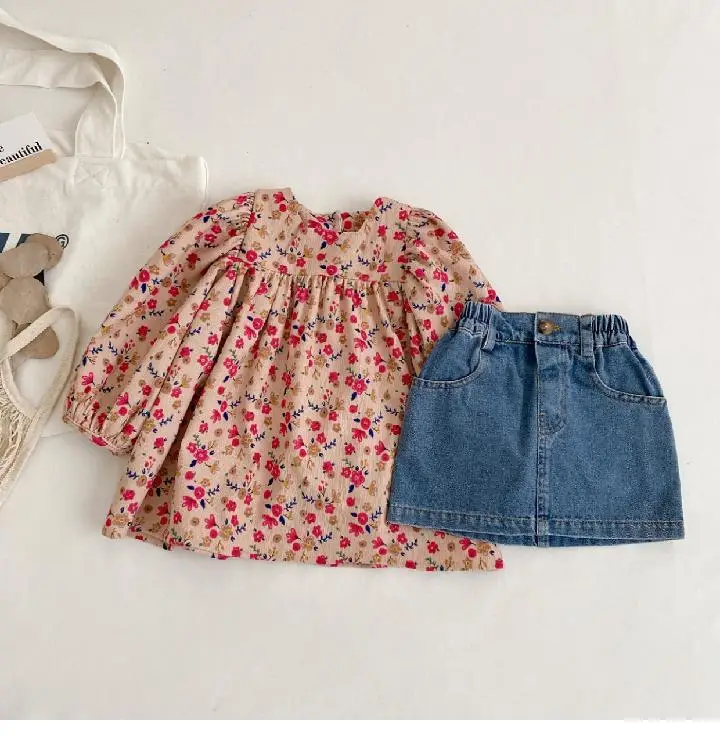 Girls Denim Shorts Short Skirt Baby Western Style — feature 16