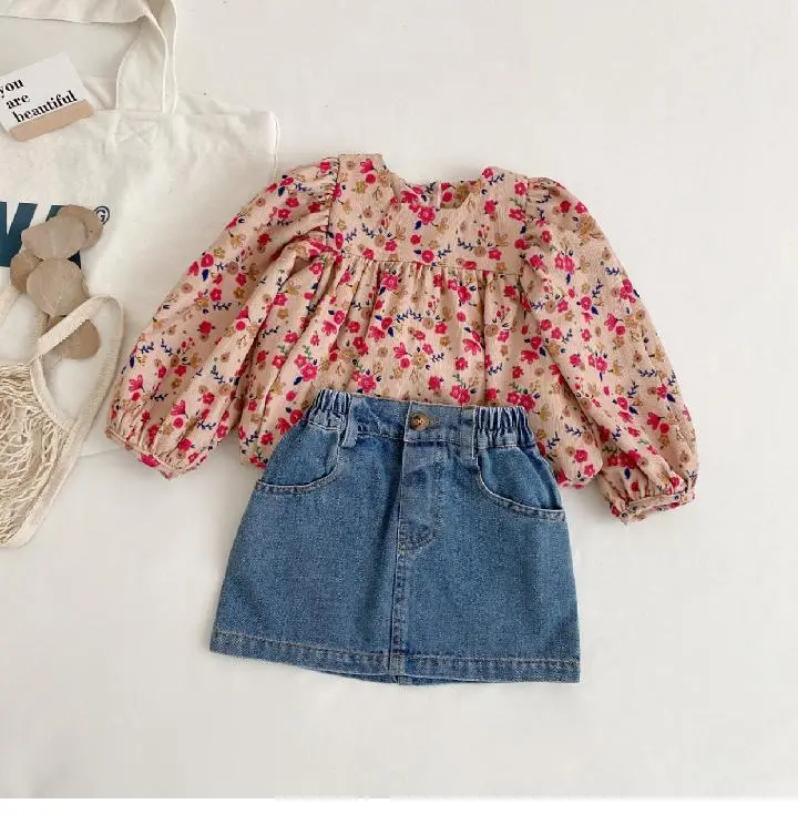Girls Denim Shorts Short Skirt Baby Western Style — feature 17