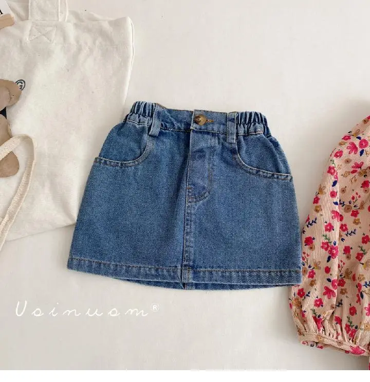 Girls Denim Shorts Short Skirt Baby Western Style — feature 2