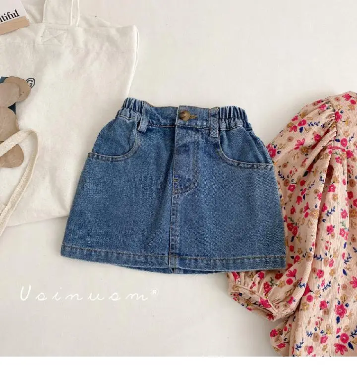 Girls Denim Shorts Short Skirt Baby Western Style — feature 3