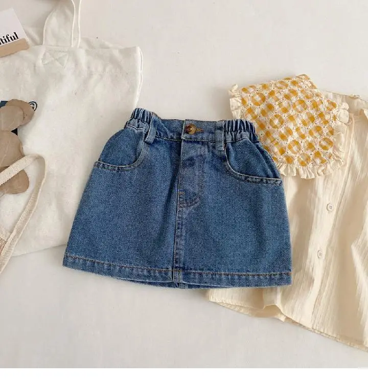Girls Denim Shorts Short Skirt Baby Western Style — feature 4