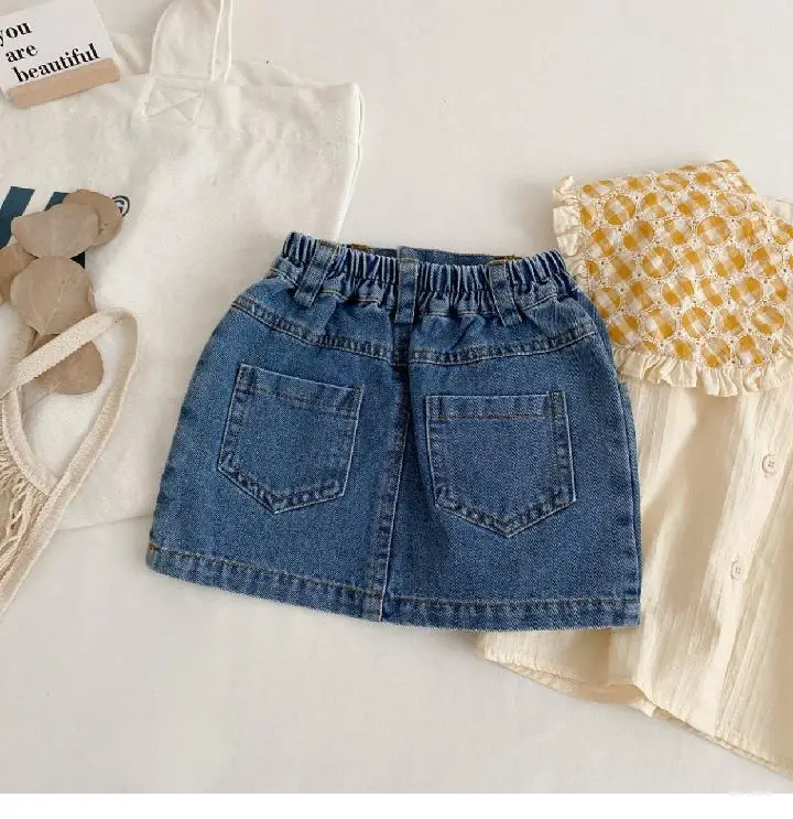 Girls Denim Shorts Short Skirt Baby Western Style — feature 5