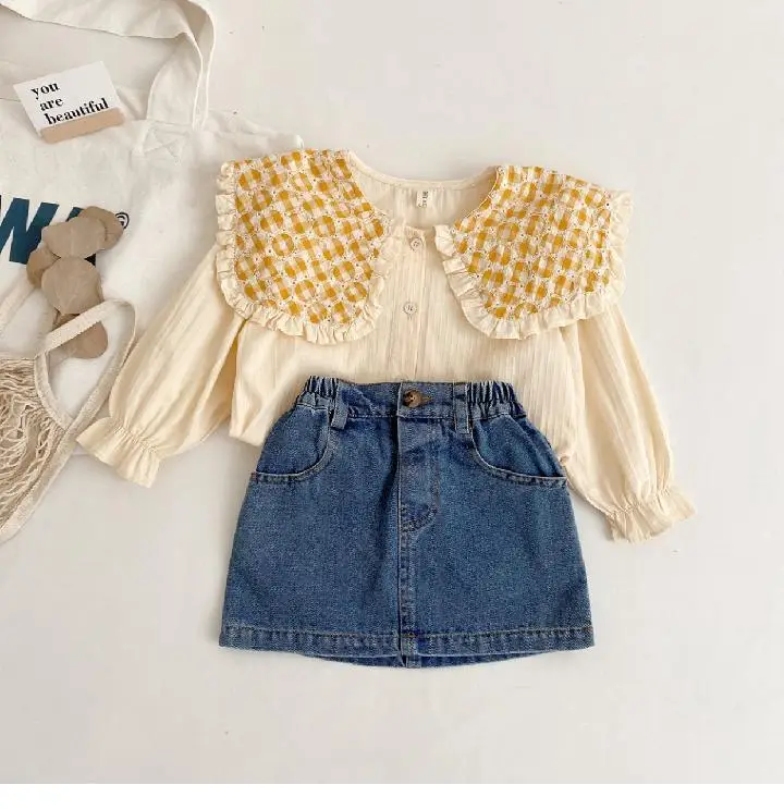 Girls Denim Shorts Short Skirt Baby Western Style — feature 8