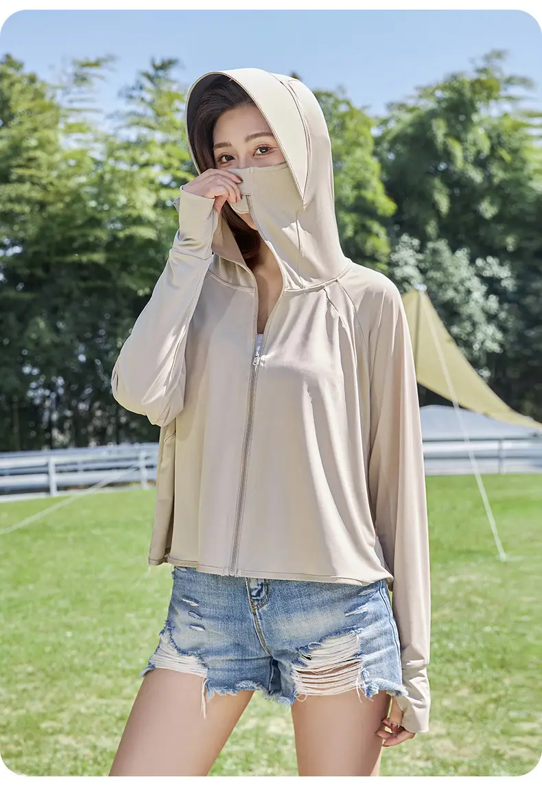 2025 Summer Hooded UV Jacket Light Purple 99.9% UVA - Image 8