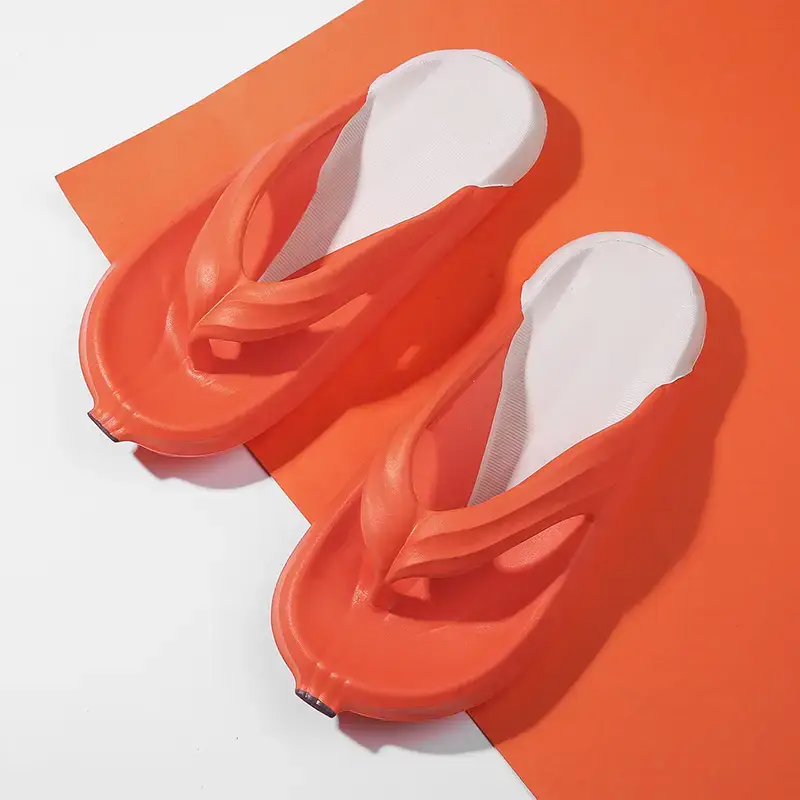 2023 Orange Flip Flops Non-slip Lightweight Sandals