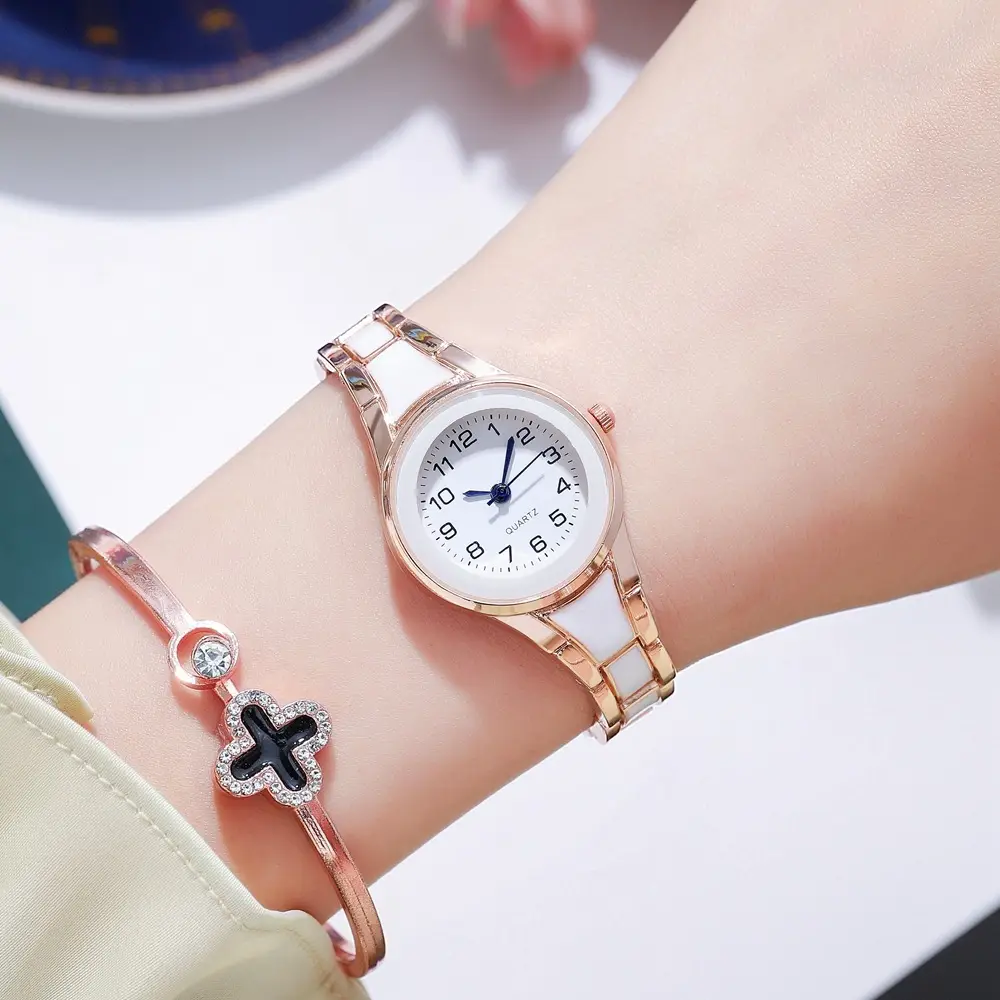 Women's Digital Watch Silver Steel Band Small Dial - Image 6