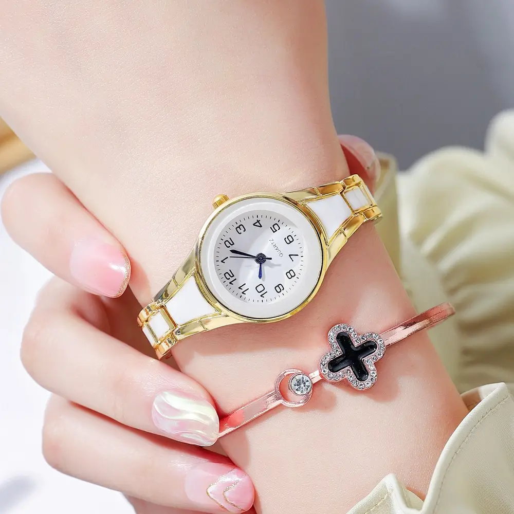 Women's Digital Watch Silver Steel Band Small Dial - Image 7