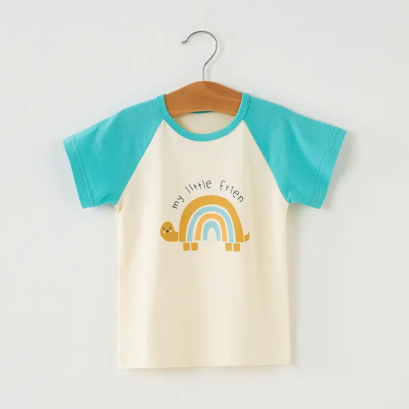 Boys Rainbow T-Shirt Summer Cotton Base - Image 4