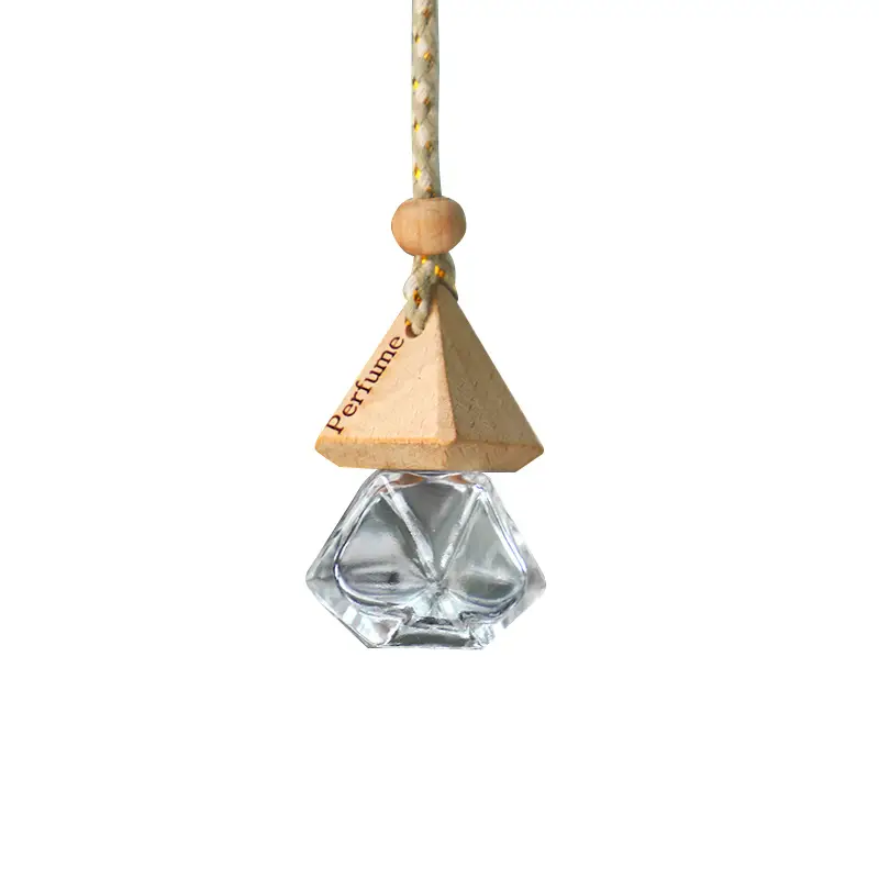 Car perfume bottle pendant car perfume bottle empty bottle aromatherapy essential oil Diamond Glass Bottle car pendant - Image 5