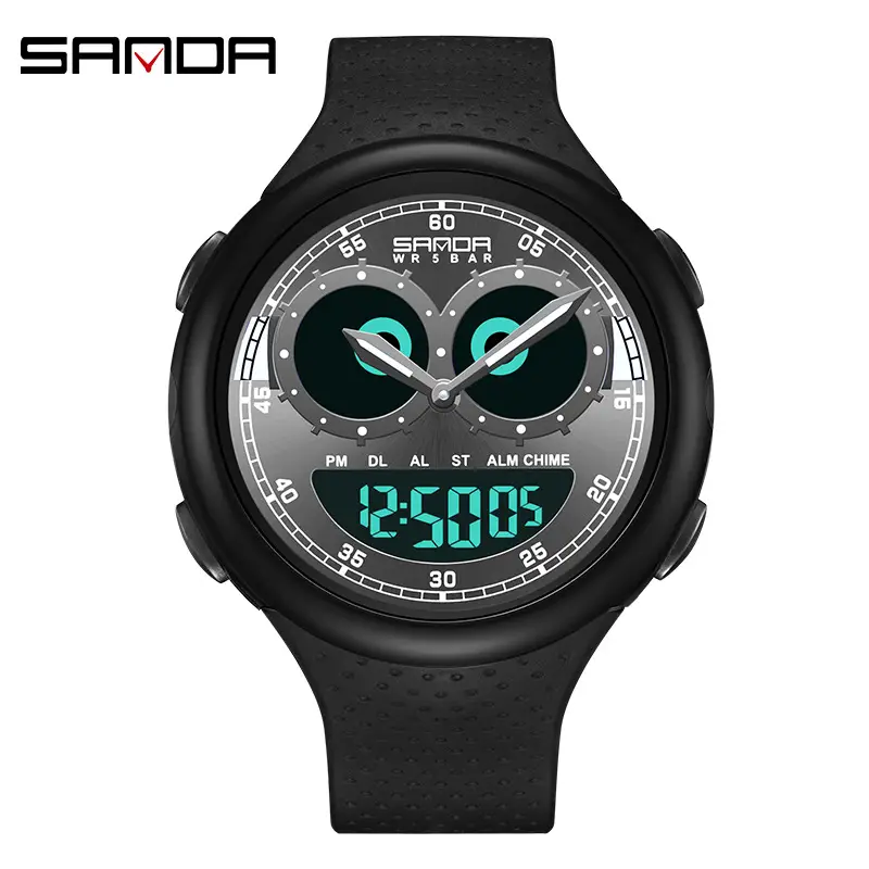 Sanda Dual Display Alarm Clock Watch for Teens - Image 2