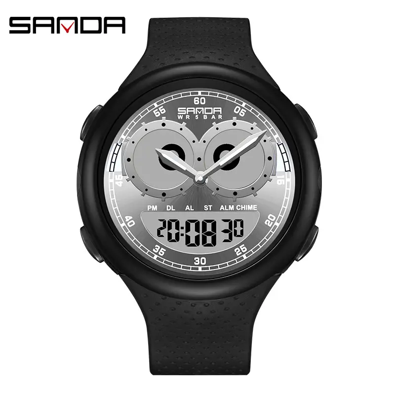 Sanda Dual Display Alarm Clock Watch for Teens - Image 3