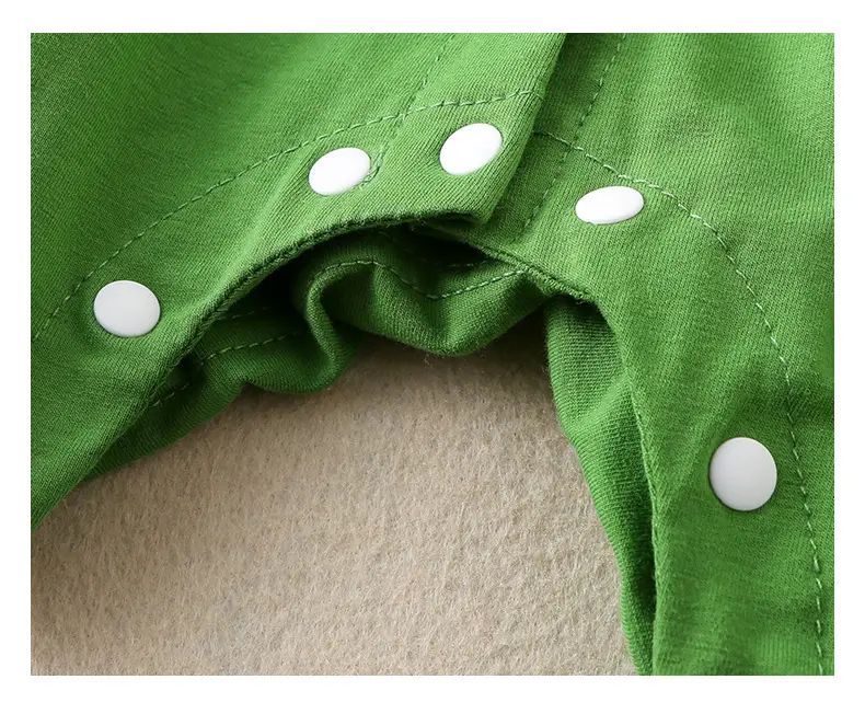 Newborn Baby Jumpsuit Green White Two-Piece Summer — feature 40