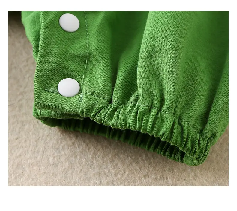 Newborn Baby Jumpsuit Green White Two-Piece Summer — feature 41
