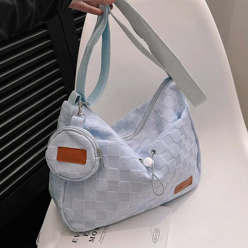 Women's Beige Woven Shoulder Tote Bag Spring 2023