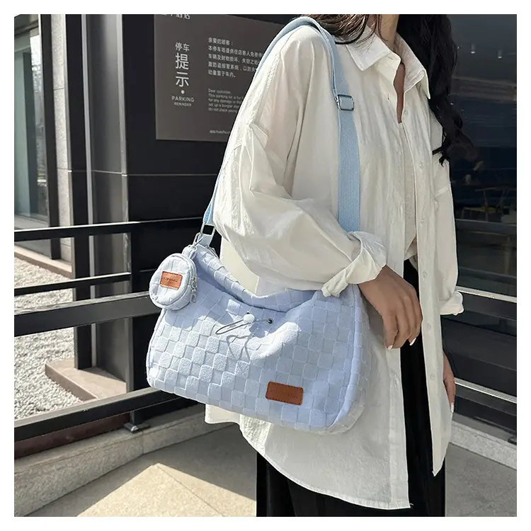 Women's Beige Woven Shoulder Tote Bag Spring 2023 — feature 14