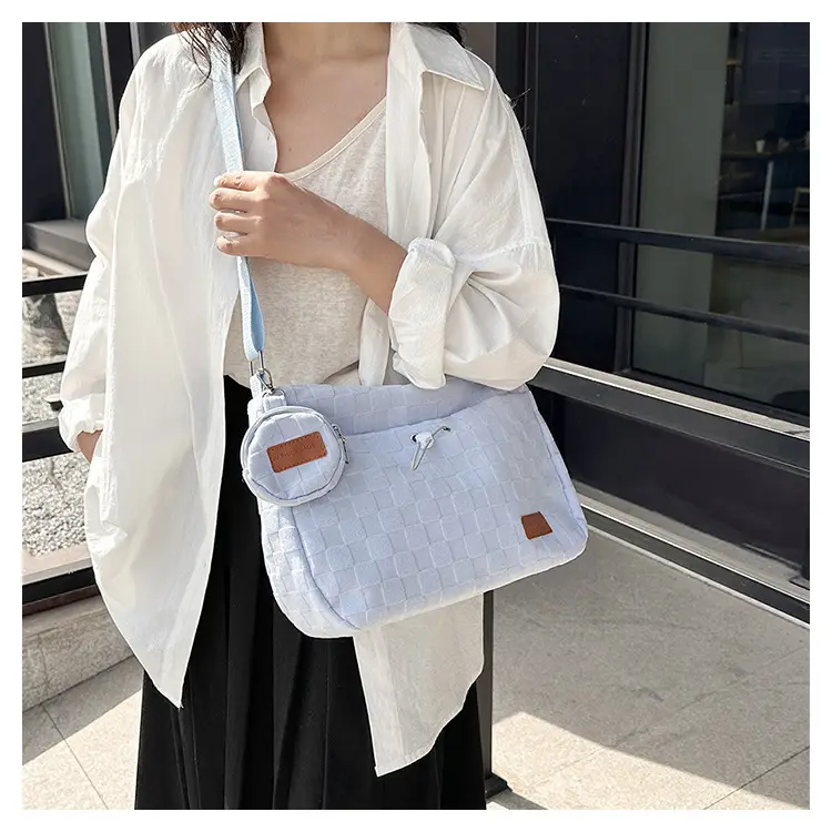 Women's Beige Woven Shoulder Tote Bag Spring 2023 — feature 16
