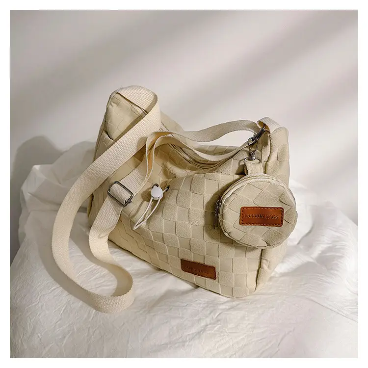 Women's Beige Woven Shoulder Tote Bag Spring 2023 — feature 22