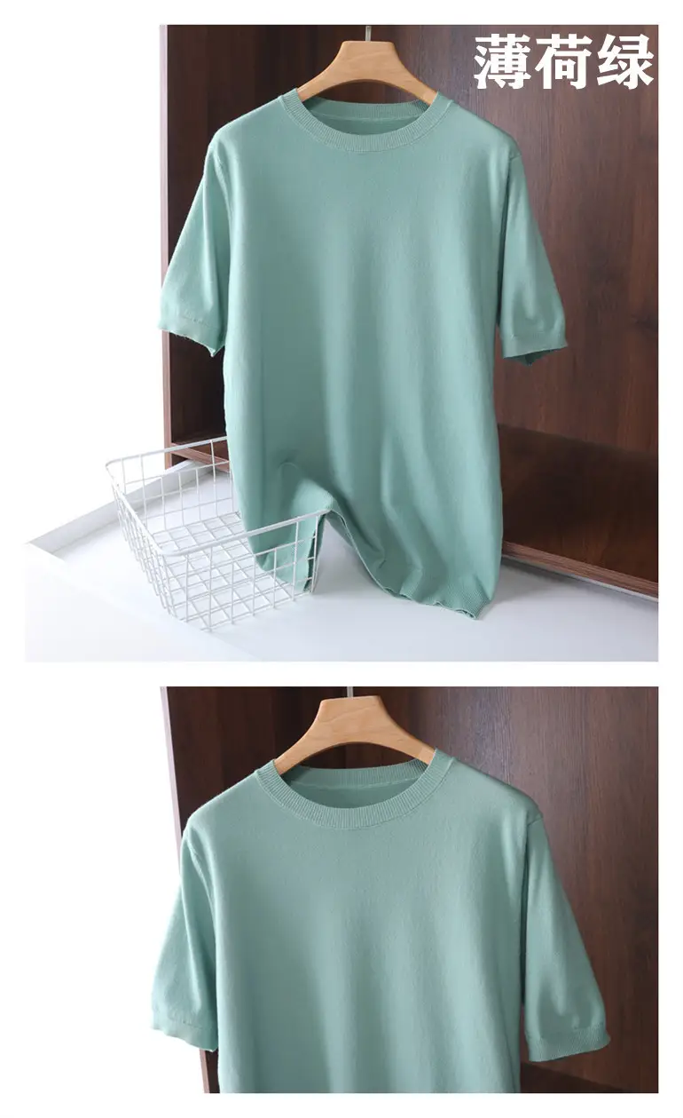 Men Grey Knit Turtleneck Short Sleeve Casual Wear — feature 14