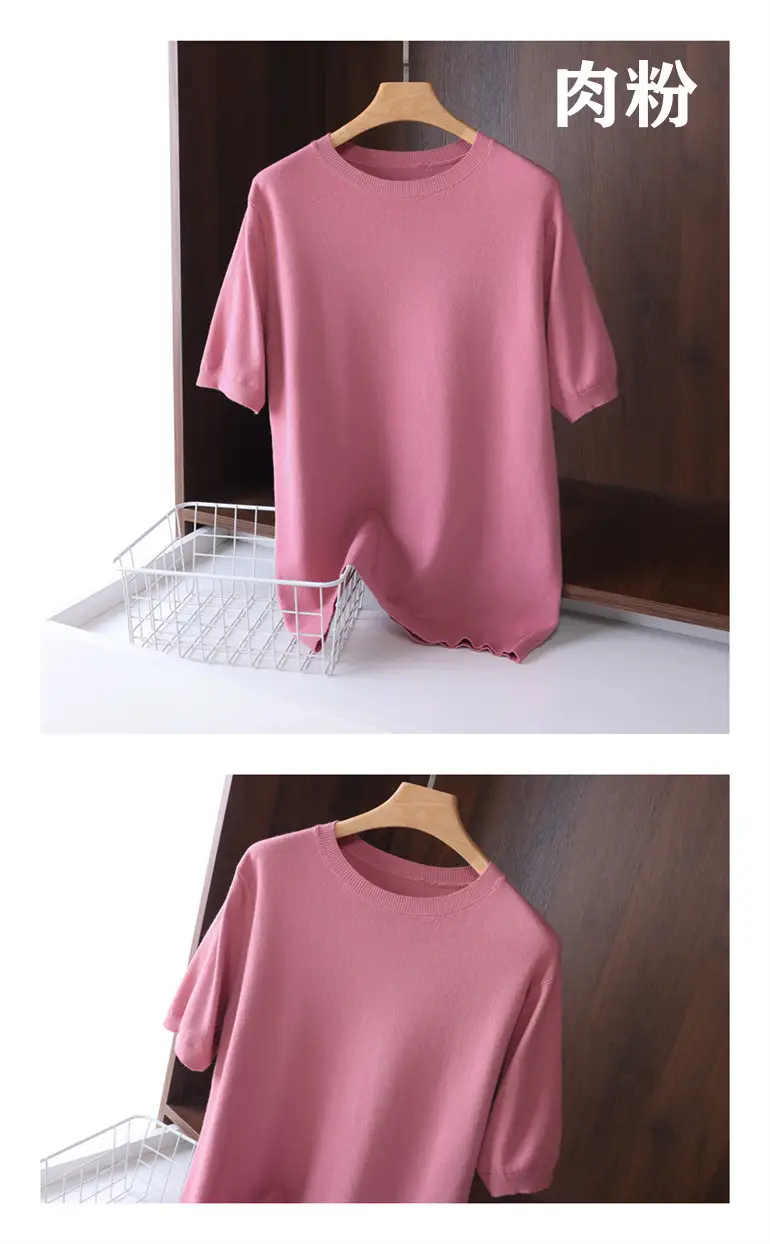 Men Grey Knit Turtleneck Short Sleeve Casual Wear — feature 15