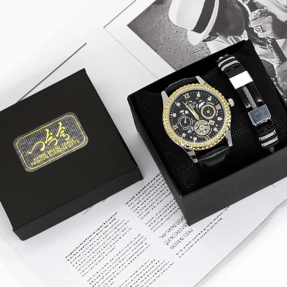 Golden Skeleton Watch for Men with Quartz Movement — feature 10