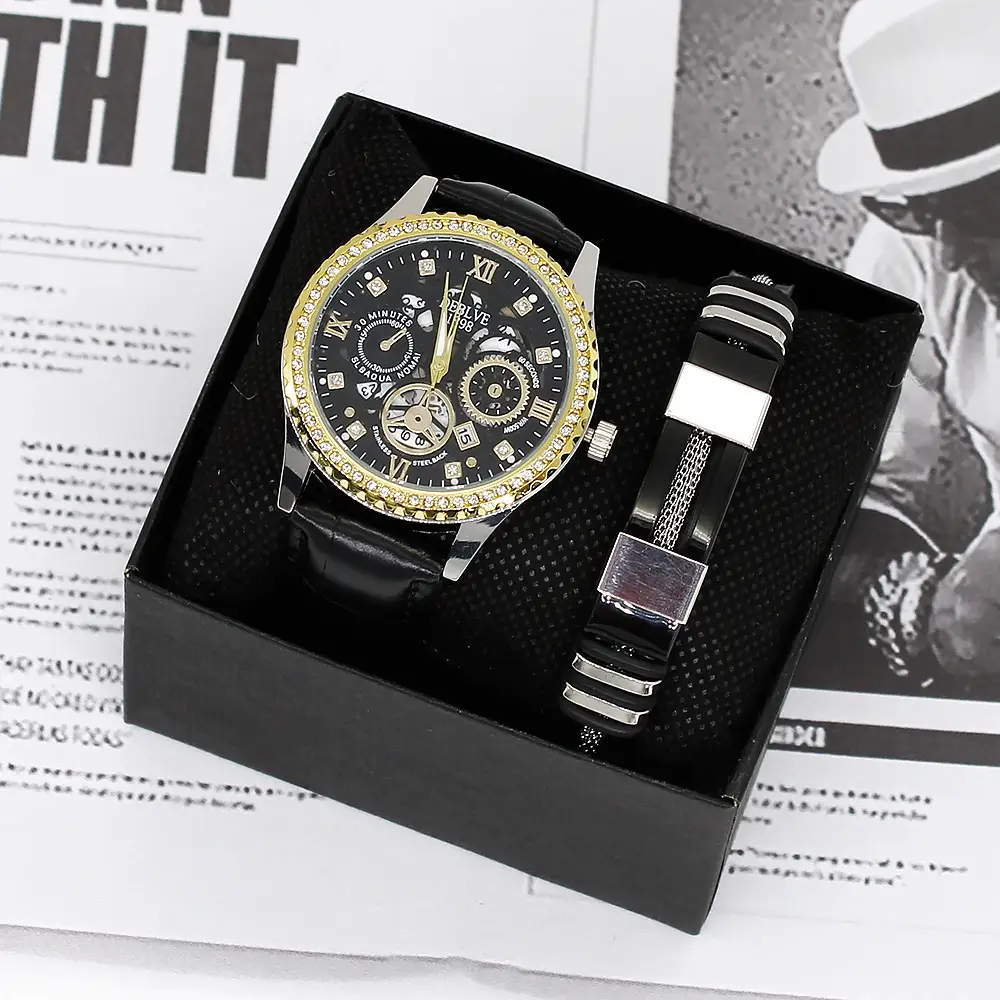 Golden Skeleton Watch for Men with Quartz Movement — feature 12