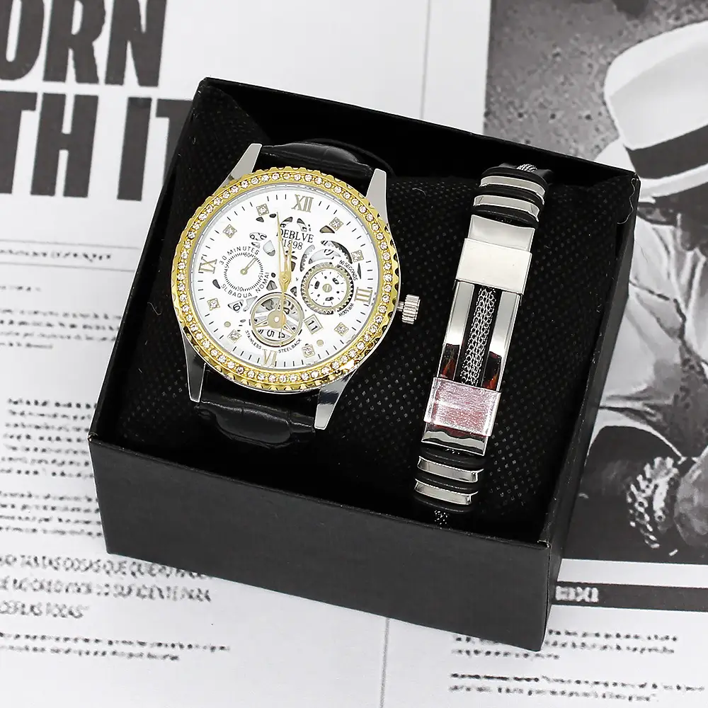 Golden Skeleton Watch for Men with Quartz Movement — feature 13