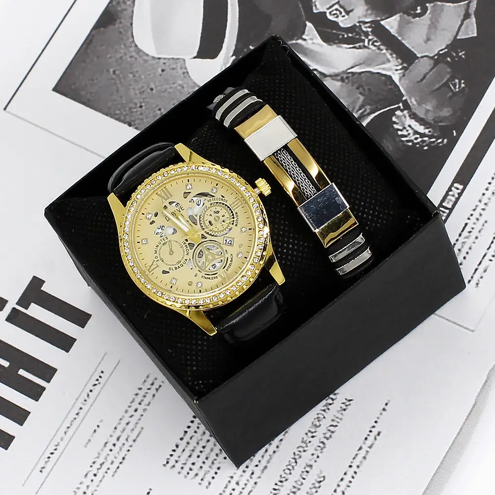 Golden Skeleton Watch for Men with Quartz Movement — feature 15